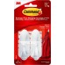 2x Command Medium Hooks with 4x Command Strips (17081)-white
