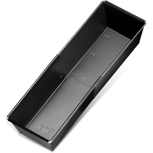Zenker Bread Baking tin Adjustable 28-40 cm in Black-Metallic, Stainless Steel 40 x 16 x 10 cm