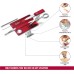Victorinox Swiss Card Pocket Knife, Nail Care, Nail File, Scissors, red