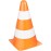 HUDORA Pylons - Pack of 4 - Stackable Traffic Cones in Orange/White - High Quality Traffic Cones - 23 cm High & 14 cm Wide - Marker Cones for Slalom, Cycling, Dribbling