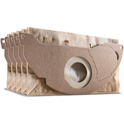 Kärcher - 5 x Filter Paper Bags for Water and Dust Vacuum Cleaner - Compatible with: A2000 to A2099 and WD2.000 to WD2.399 - Ref 6.904 - 322.0, 69043220