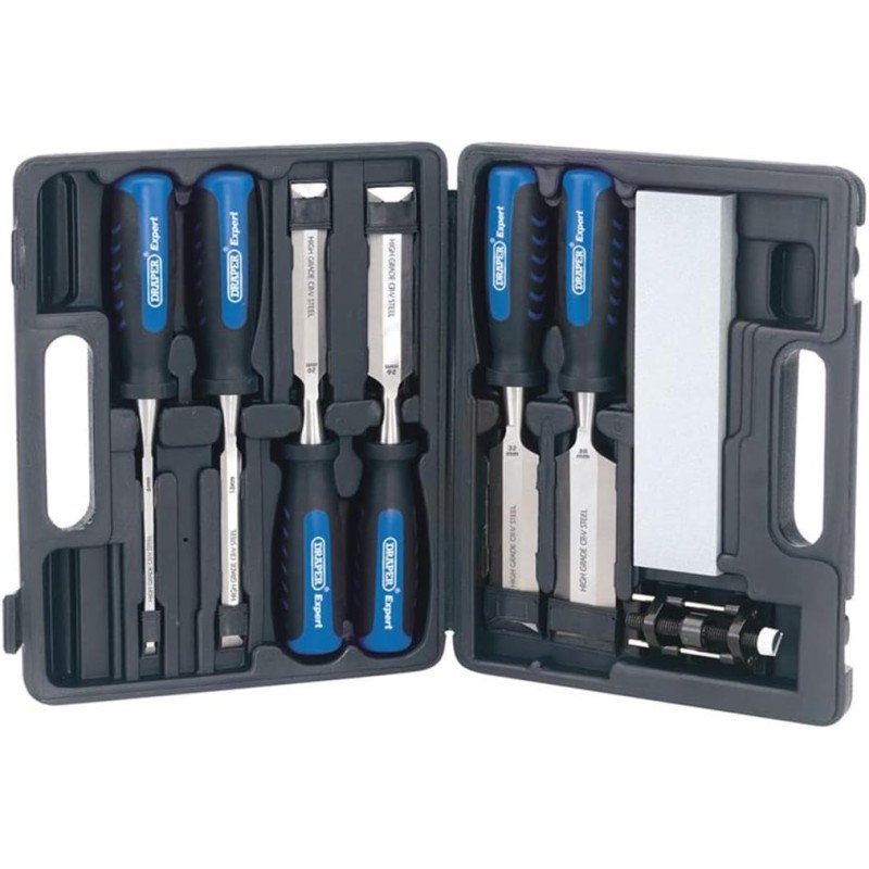 Draper Expert 88605 8-Piece Wood Chisel Set, 88605