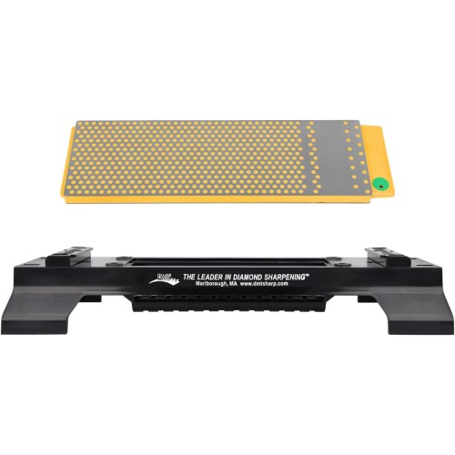 1 x DMT DuoSharp plus Sharpening Stone - Extra-Fine/Fine with Base 20.3 cm / 8 Inches, grey, WM8EF-WB