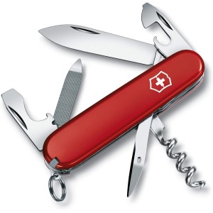 Victorinox Sportsman Pocket Knife (13 Functions, Size Blade, Corkscrew, Nail File)