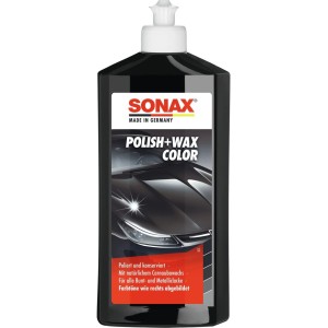 SONAX Polish & Wax Color NanoPro black (500 ml) polish with color pigments and wax components based on nanotechnology | Item No. 02961000