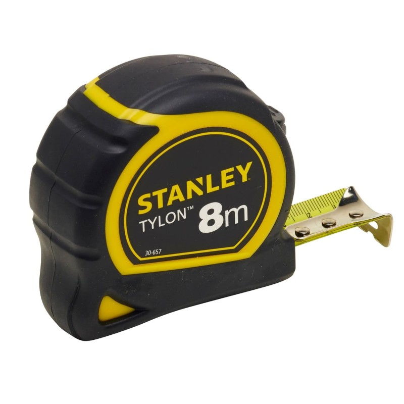 Stanley Tylon Tape Measure 3 m Tylon Polymer Protective Layer Adjustable End Hook Plastic Housing 1-30