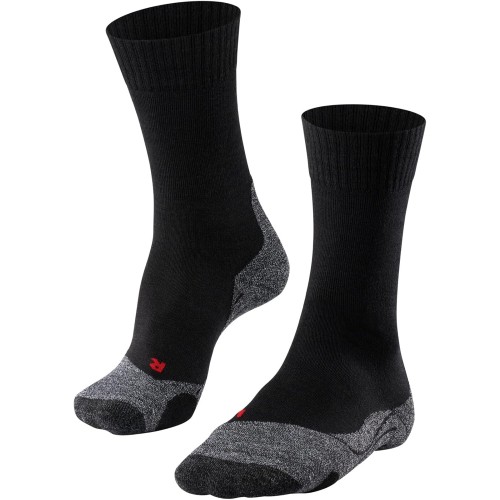 FALKE TK2 Men's Hiking Socks Medium Padding Anti-Bubble Long Warm Trekking Socks Breathable Quick-Drying Climate Regulating Odour-Inhibiting Wool Functional Material 1 Pair