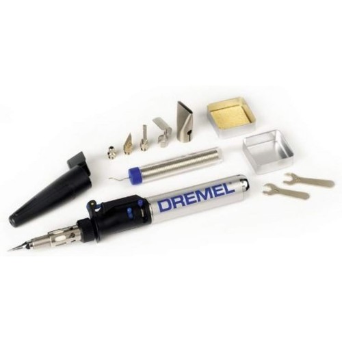 Dremel Hobby Versatip 2000-6 Butane Soldering Iron, Max Burn Time 90 min, 6 Accessories