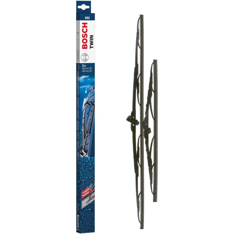 Bosch 3 397 118 324 Wiper Blade Set Twin Spoiler 653S, 650 x 400 mm