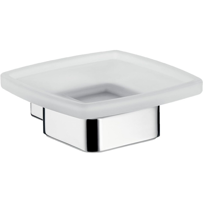 Emco Loft 053000100 Wall-Mounted Soap Dish Satinated Crystal Glass Chrome