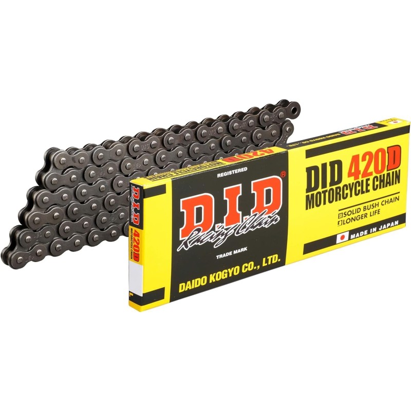 Chain DID 428D (Black & Black) - Length: 140 links with clip joint (RJ)