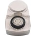 UNITEC Outdoor Mechanical Daily Timer IP44 Analogue White 30 Minute Intervals Adjustable Mini
