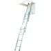 Abru 37000 3 Section Compact Aluminium Loft Ladder, Comfort D-Shaped Rungs, Inc. Stowing Pole, 150kg Load Capacity, Safety Certification EN14975, 5 Year Guarantee