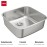 Franke 10125005 BE 40.40 BE 400/400 CN Kitchen Sink with a Single Bowl from Teka, Grey