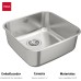 Franke 10125005 BE 40.40 BE 400/400 CN Kitchen Sink with a Single Bowl from Teka, Grey