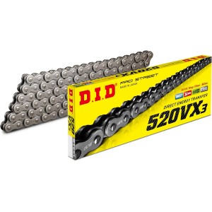 DID (520VX3-112) Steel 112 Links High Performance VX Series X-Ring Chain with Connecting Link