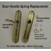10 x Door Handle Springs / Return Springs for Door Handle / Lever / Door Handle / Door Knob (2 Turns, 1.8mm Thick) and 10 Circlips