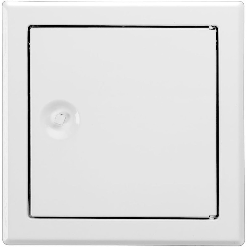 Upmann Steel Galvanised Inspection Door Softline White with Square Lock, 20520