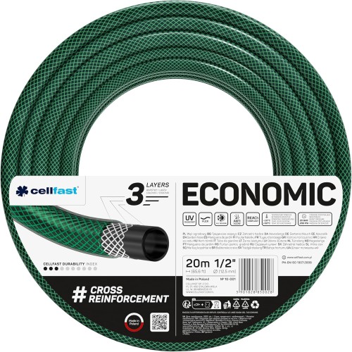 Terra Economic green water hose, 1/2