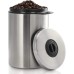 Xavax Coffee Canister Airtight for 1 kg Coffee Beans (Container for Coffee, Tea, Cocoa, Pasta, Stainless Steel Container for Storage with Aroma Stopper, Storage Container for 1000 g Coffee) Silver