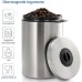 Xavax Coffee Canister Airtight for 1 kg Coffee Beans (Container for Coffee, Tea, Cocoa, Pasta, Stainless Steel Container for Storage with Aroma Stopper, Storage Container for 1000 g Coffee) Silver