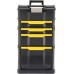 Stanley 1-79-206 Metal Plastic Rolling Workshop, Empty Tool Trolley with 3 Modular Units, Versatile Tool Box for Small Parts and Large Tools, 1-79-206