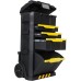 Stanley 1-79-206 Metal Plastic Rolling Workshop, Empty Tool Trolley with 3 Modular Units, Versatile Tool Box for Small Parts and Large Tools, 1-79-206