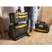 Stanley 1-79-206 Metal Plastic Rolling Workshop, Empty Tool Trolley with 3 Modular Units, Versatile Tool Box for Small Parts and Large Tools, 1-79-206