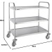Vogue 3 Tier Clearing Trolley Large 930X860X535mm Stainless Steel Catering