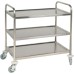 Vogue 3 Tier Clearing Trolley Large 930X860X535mm Stainless Steel Catering
