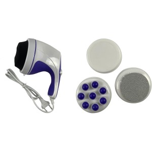 Relax and Tone Body Massager Massage Belt Massager Weight Loss Muscle Building and Relaxation with 4 Different Attachments Each for Different Uses Such as Abs, Shoulders, Hips, Thighs, Calves, Feet