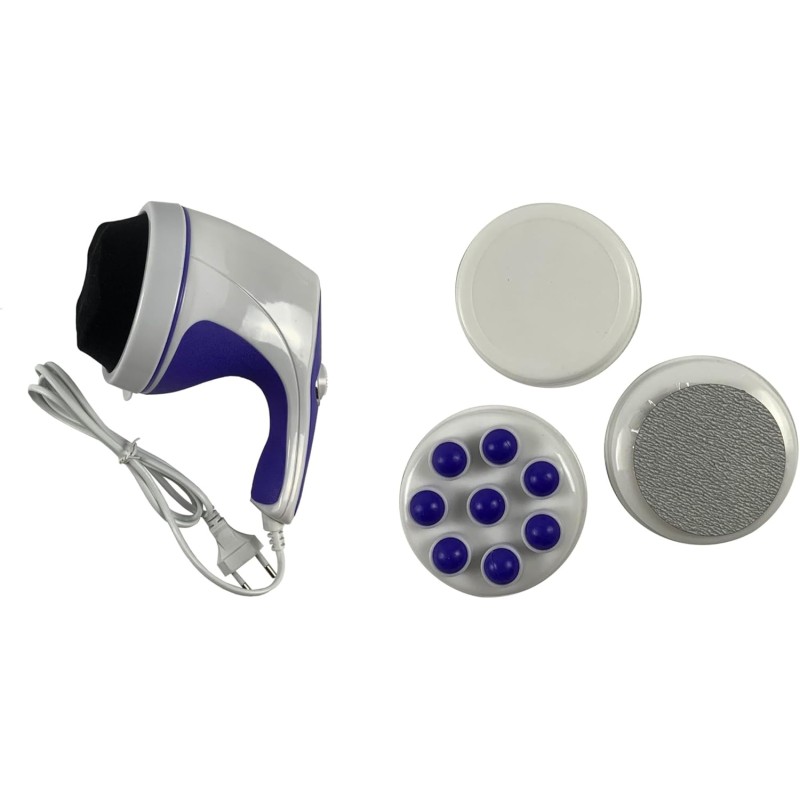 Relax and Tone Body Massager Massage Belt Massager Weight Loss Muscle Building and Relaxation with 4 Different Attachments Each for Different Uses Such as Abs, Shoulders, Hips, Thighs, Calves, Feet