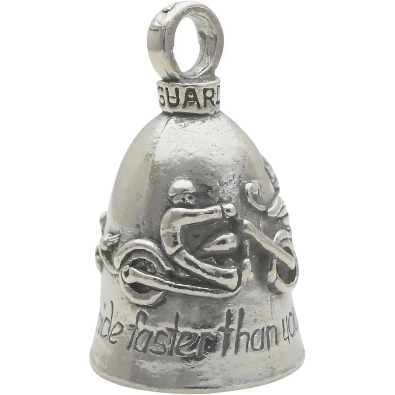 Guardian Bell Guardian Ride Never Ride Faster Than Your Angel Can Fly Motorcycle Biker Luck Riding Bell or Keyring