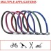 Master Lock Bicycle Lock Cable Lock [Key] [55 cm Steel Cable] [Weatherproof] [Random Colour] 8630-F, Blue, Red, Green, Purple, Black