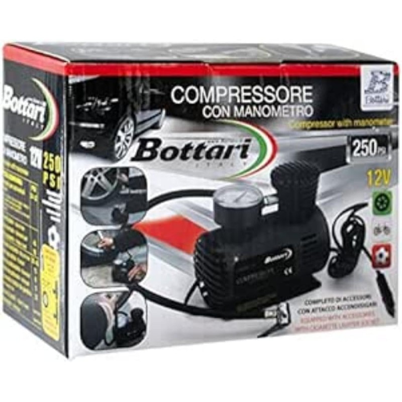 Bottari 24050 Compressor Strong up to 17 Bar, 12 V-12 A