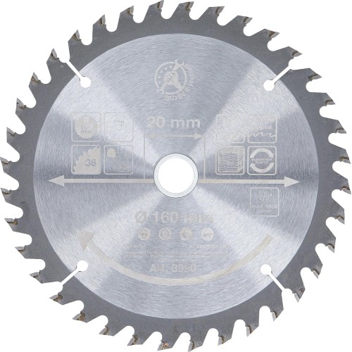 Carbide Tipped Circular Saw Blade, Diameter 160 mm