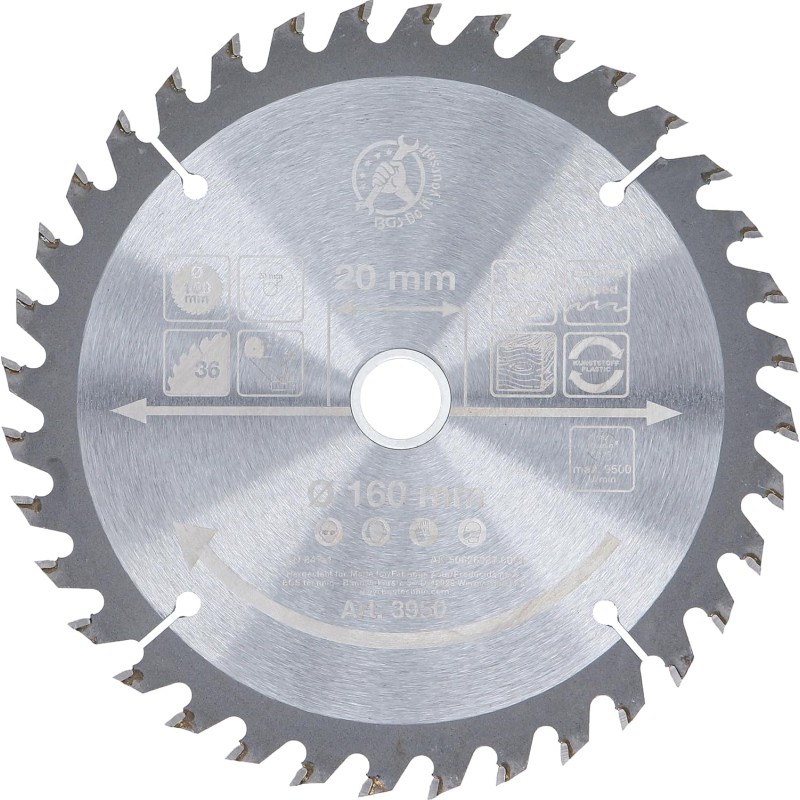 Carbide Tipped Circular Saw Blade, Diameter 160 mm