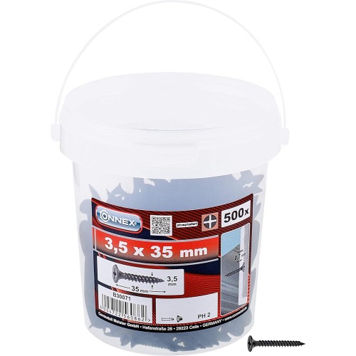 Connex Drywall Screws Trumpet Head PH Phillips Drive Black Phosphatised / Drywall Screws / Screw Bucket