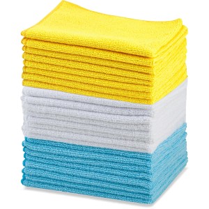 Amazon Basics Microfibre Cleaning Cloths, Pack of 24