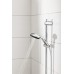 GROHE Vitalio Start 100 Hand Shower, Water Saving, 2 Jet Type, Universal Mounting System, Robust, Round, Chrome, 27946000.