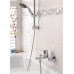 GROHE Vitalio Start 100 Hand Shower, Water Saving, 2 Jet Type, Universal Mounting System, Robust, Round, Chrome, 27946000.