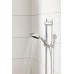 GROHE Vitalio Start 100 Hand Shower, Water Saving, 2 Jet Type, Universal Mounting System, Robust, Round, Chrome, 27946000.
