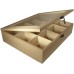 Rayher Natural Wooden Tea Box, with Metal Clasp, Tea Box, Tea Bag Box, Wooden Box for Storage of Tea Bags