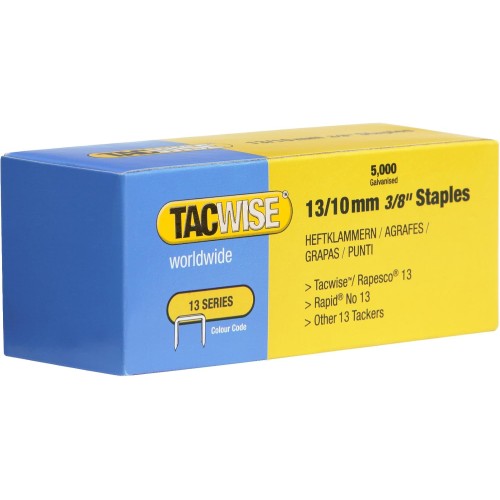 Tacwise Type 13/10mm Staples for Staple Gun (Pack of 5000)