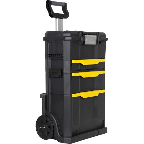 Stanley rolling workshop (77.8 x 48.8 x 34.8 cm, 2-in-1, modular design, three removable tool boxes with quick-release fastener, telescopic handle made of aluminum) STST1-70344