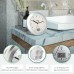 Wireless Bathroom Clock, Digital Temperature Display, Aluminium Frame, Suction Cups, White Dial, Model 41124 - Practical and Waterproof, White