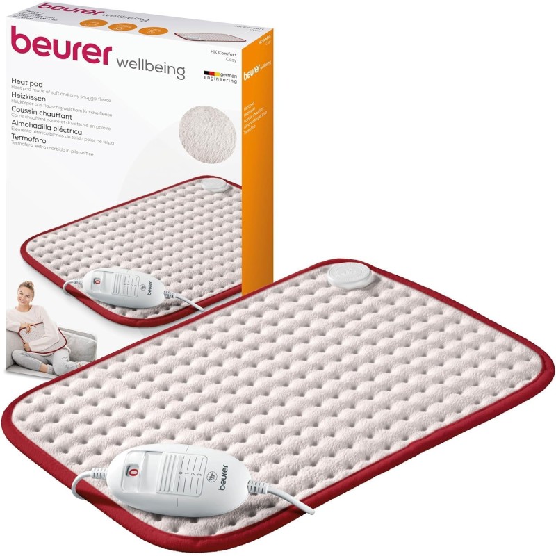 Beurer HK Comfort Heating Pad with Cosy Fleece Finish