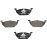 Brembo P 85 041 Brake Pad Set, Disc Brakes (4 Pieces)