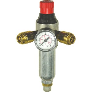 Mecafer 152172 Pressure Regulator with Filter / 2 Valves / 1/4-Inch Male Connector