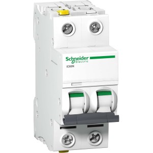 Schneider A9 °F04250 Circuit Breaker IC60 N 2P, 50 A, C Characteristic